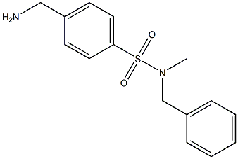 4-(aminomethyl)-N-benzyl-N-methylbenzene-1-sulfonamide Struktur