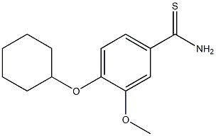 4-(cyclohexyloxy)-3-methoxybenzene-1-carbothioamide Struktur