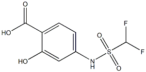 4-(difluoromethanesulfonamido)-2-hydroxybenzoic acid Struktur