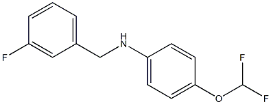 4-(difluoromethoxy)-N-[(3-fluorophenyl)methyl]aniline Struktur