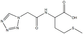 4-(methylthio)-2-[(1H-tetrazol-1-ylacetyl)amino]butanoic acid Struktur