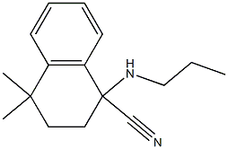 4,4-dimethyl-1-(propylamino)-1,2,3,4-tetrahydronaphthalene-1-carbonitrile Struktur