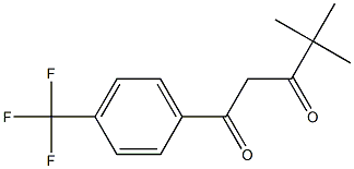 4,4-dimethyl-1-[4-(trifluoromethyl)phenyl]pentane-1,3-dione Struktur