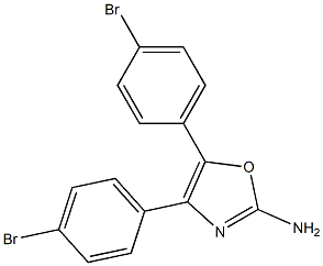 4,5-bis(4-bromophenyl)-1,3-oxazol-2-amine Struktur