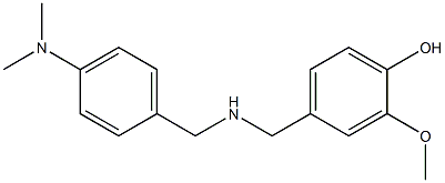 4-[({[4-(dimethylamino)phenyl]methyl}amino)methyl]-2-methoxyphenol Struktur