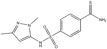 4-[(1,3-dimethyl-1H-pyrazol-5-yl)sulfamoyl]benzene-1-carbothioamide Struktur