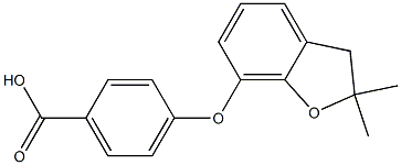 4-[(2,2-dimethyl-2,3-dihydro-1-benzofuran-7-yl)oxy]benzoic acid Struktur