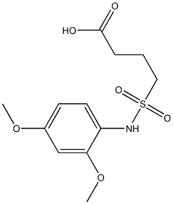 4-[(2,4-dimethoxyphenyl)sulfamoyl]butanoic acid Struktur