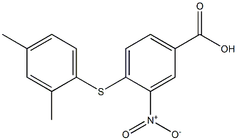 4-[(2,4-dimethylphenyl)sulfanyl]-3-nitrobenzoic acid Struktur