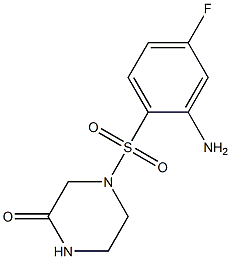 4-[(2-amino-4-fluorobenzene)sulfonyl]piperazin-2-one Struktur