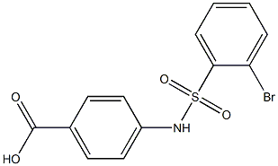 4-[(2-bromobenzene)sulfonamido]benzoic acid Struktur