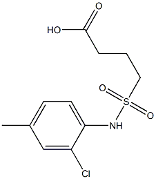 4-[(2-chloro-4-methylphenyl)sulfamoyl]butanoic acid Struktur