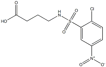 4-[(2-chloro-5-nitrobenzene)sulfonamido]butanoic acid Struktur