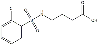 4-[(2-chlorobenzene)sulfonamido]butanoic acid Struktur