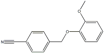 4-[(2-methoxyphenoxy)methyl]benzonitrile Struktur