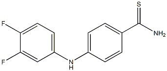 4-[(3,4-difluorophenyl)amino]benzene-1-carbothioamide Struktur