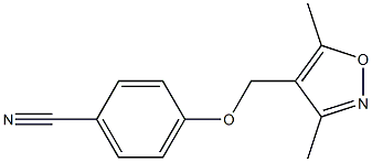 4-[(3,5-dimethyl-1,2-oxazol-4-yl)methoxy]benzonitrile Struktur