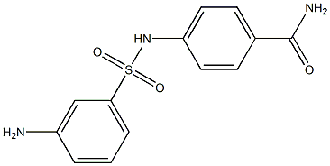 4-[(3-aminobenzene)sulfonamido]benzamide Struktur