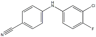 4-[(3-chloro-4-fluorophenyl)amino]benzonitrile Struktur