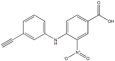 4-[(3-ethynylphenyl)amino]-3-nitrobenzoic acid Struktur