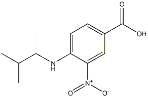 4-[(3-methylbutan-2-yl)amino]-3-nitrobenzoic acid Struktur