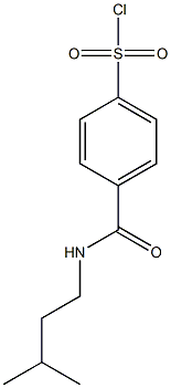 4-[(3-methylbutyl)carbamoyl]benzene-1-sulfonyl chloride Struktur