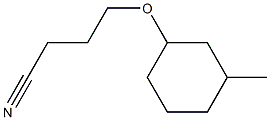 4-[(3-methylcyclohexyl)oxy]butanenitrile Struktur