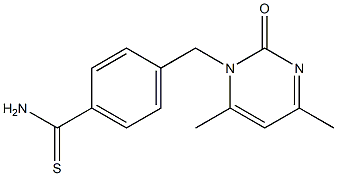 4-[(4,6-dimethyl-2-oxopyrimidin-1(2H)-yl)methyl]benzenecarbothioamide Struktur