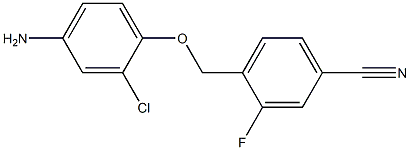 4-[(4-amino-2-chlorophenoxy)methyl]-3-fluorobenzonitrile Struktur