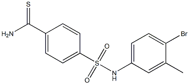 4-[(4-bromo-3-methylphenyl)sulfamoyl]benzene-1-carbothioamide Struktur