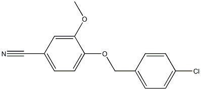 4-[(4-chlorophenyl)methoxy]-3-methoxybenzonitrile Struktur