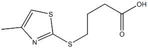 4-[(4-methyl-1,3-thiazol-2-yl)sulfanyl]butanoic acid Struktur