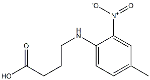 4-[(4-methyl-2-nitrophenyl)amino]butanoic acid Struktur