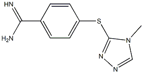 4-[(4-methyl-4H-1,2,4-triazol-3-yl)sulfanyl]benzene-1-carboximidamide Struktur