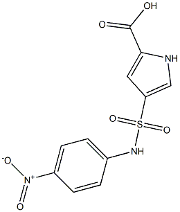 4-[(4-nitrophenyl)sulfamoyl]-1H-pyrrole-2-carboxylic acid Struktur