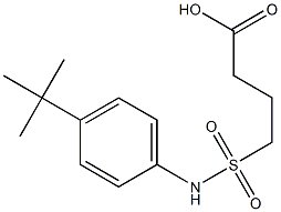 4-[(4-tert-butylphenyl)sulfamoyl]butanoic acid Struktur