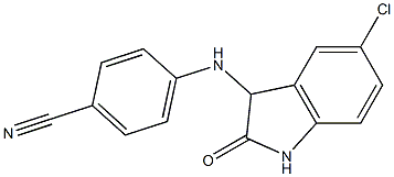 4-[(5-chloro-2-oxo-2,3-dihydro-1H-indol-3-yl)amino]benzonitrile Struktur