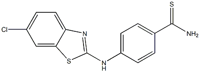 4-[(6-chloro-1,3-benzothiazol-2-yl)amino]benzene-1-carbothioamide Struktur