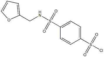 4-[(furan-2-ylmethyl)sulfamoyl]benzene-1-sulfonyl chloride Struktur