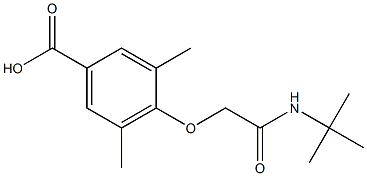 4-[(tert-butylcarbamoyl)methoxy]-3,5-dimethylbenzoic acid Struktur