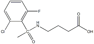 4-[1-(2-chloro-6-fluorophenyl)acetamido]butanoic acid Struktur