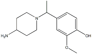 4-[1-(4-aminopiperidin-1-yl)ethyl]-2-methoxyphenol Struktur