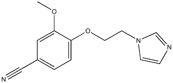 4-[2-(1H-imidazol-1-yl)ethoxy]-3-methoxybenzonitrile Struktur