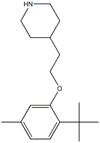 4-[2-(2-tert-butyl-5-methylphenoxy)ethyl]piperidine Struktur