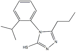 4-[2-(propan-2-yl)phenyl]-5-propyl-4H-1,2,4-triazole-3-thiol Struktur