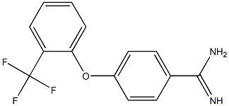 4-[2-(trifluoromethyl)phenoxy]benzene-1-carboximidamide Struktur