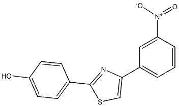 4-[4-(3-nitrophenyl)-1,3-thiazol-2-yl]phenol Struktur