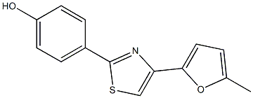 4-[4-(5-methylfuran-2-yl)-1,3-thiazol-2-yl]phenol Struktur