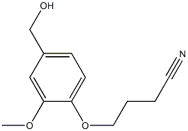 4-[4-(hydroxymethyl)-2-methoxyphenoxy]butanenitrile Struktur