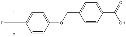 4-[4-(trifluoromethyl)phenoxymethyl]benzoic acid Struktur